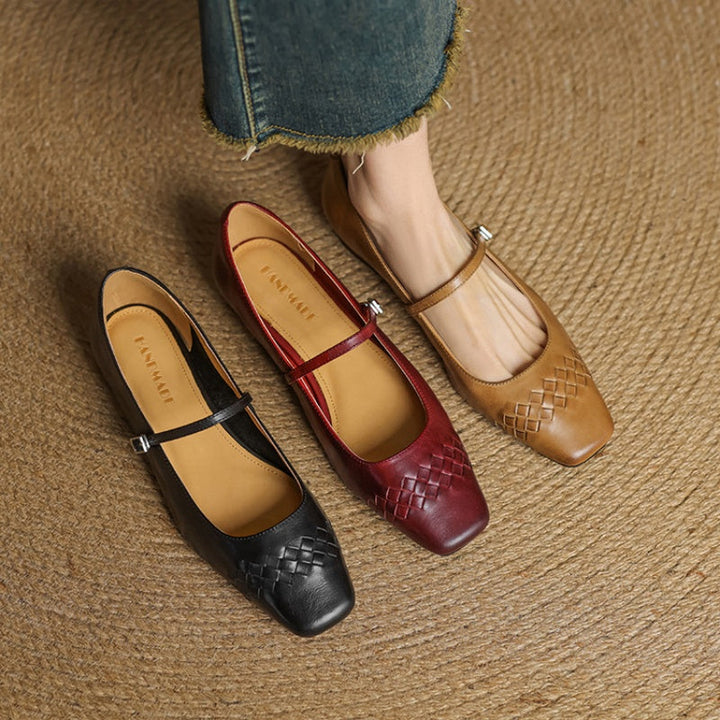 Verity | Ballerina Mary Jane con Punta Quadrata