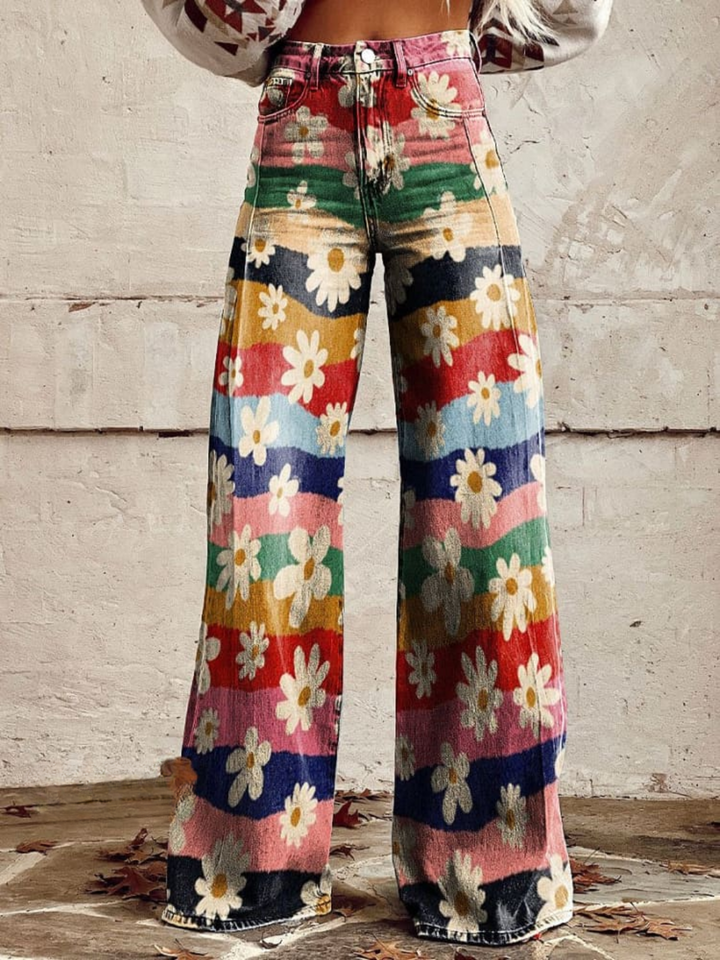Léon | Pantaloni Eleganti A Fiori