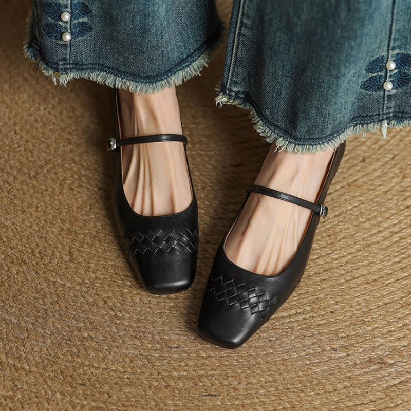 Verity | Ballerina Mary Jane con Punta Quadrata