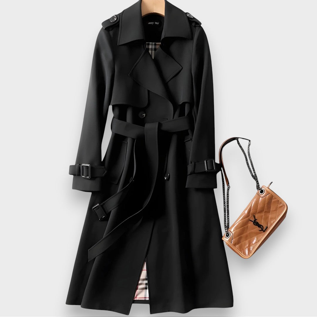 Trench Elegante e Raffinato - Nero
