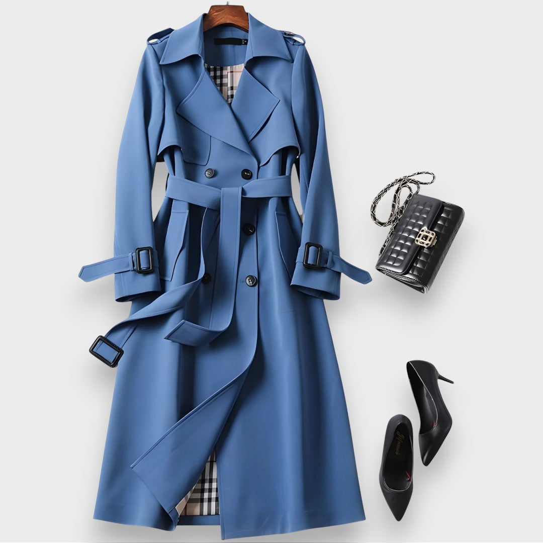 Trench Elegante e Raffinato - Blu