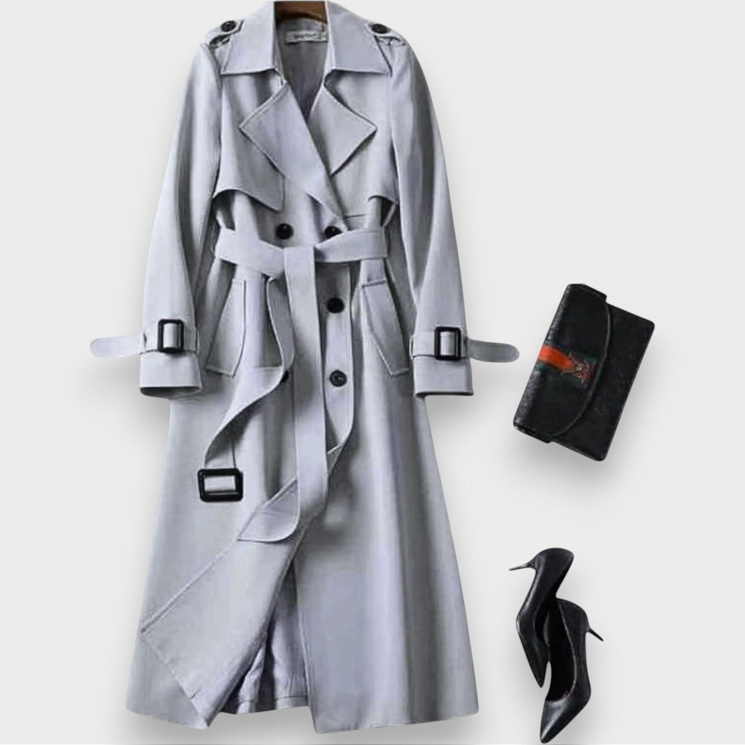 Trench Elegante e Raffinato - Grigio