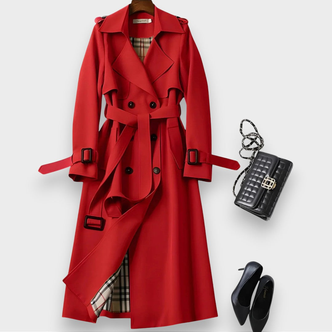 Trench Elegante e Raffinato - Rosso