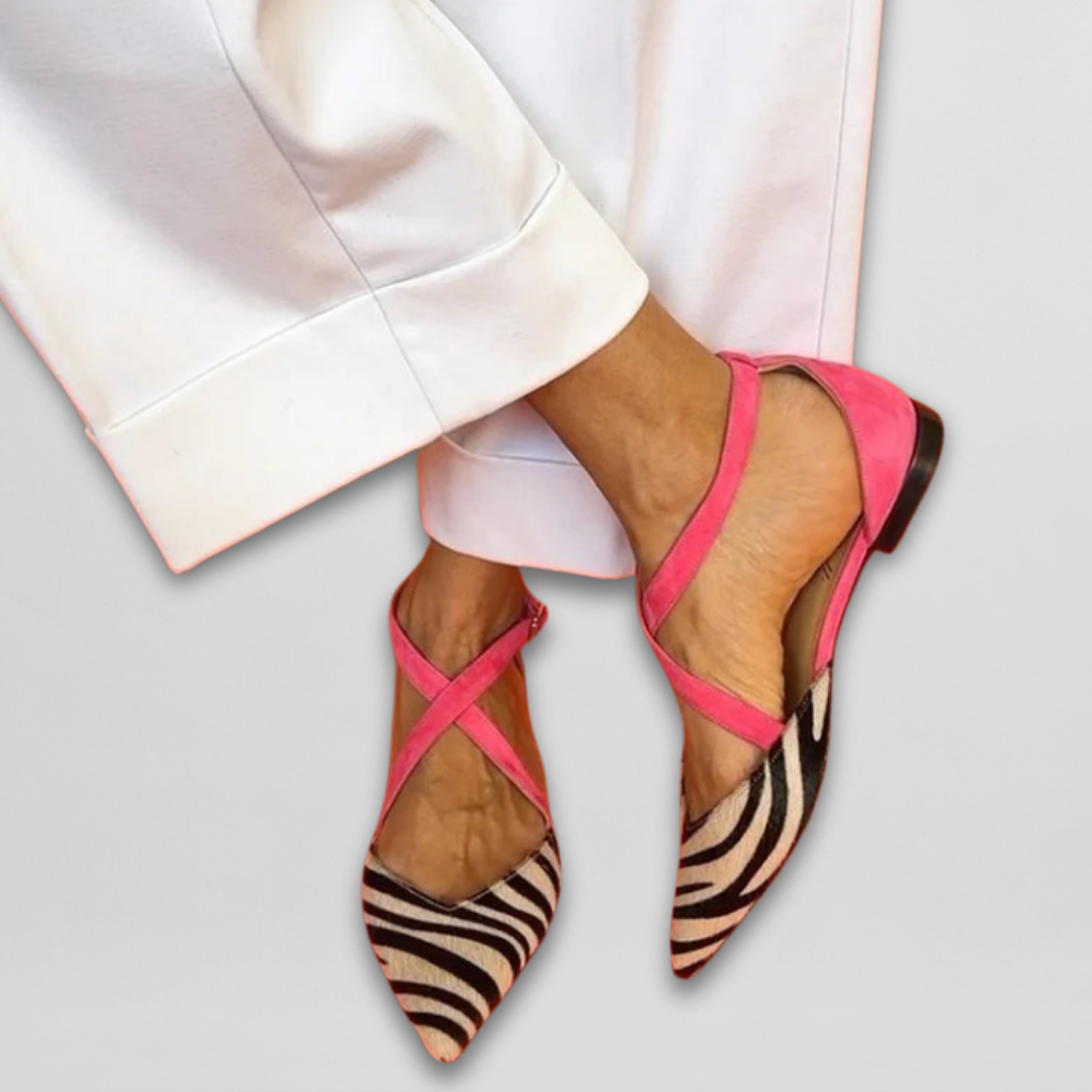 Ornella - Ballerine con Cinturino - Bianco