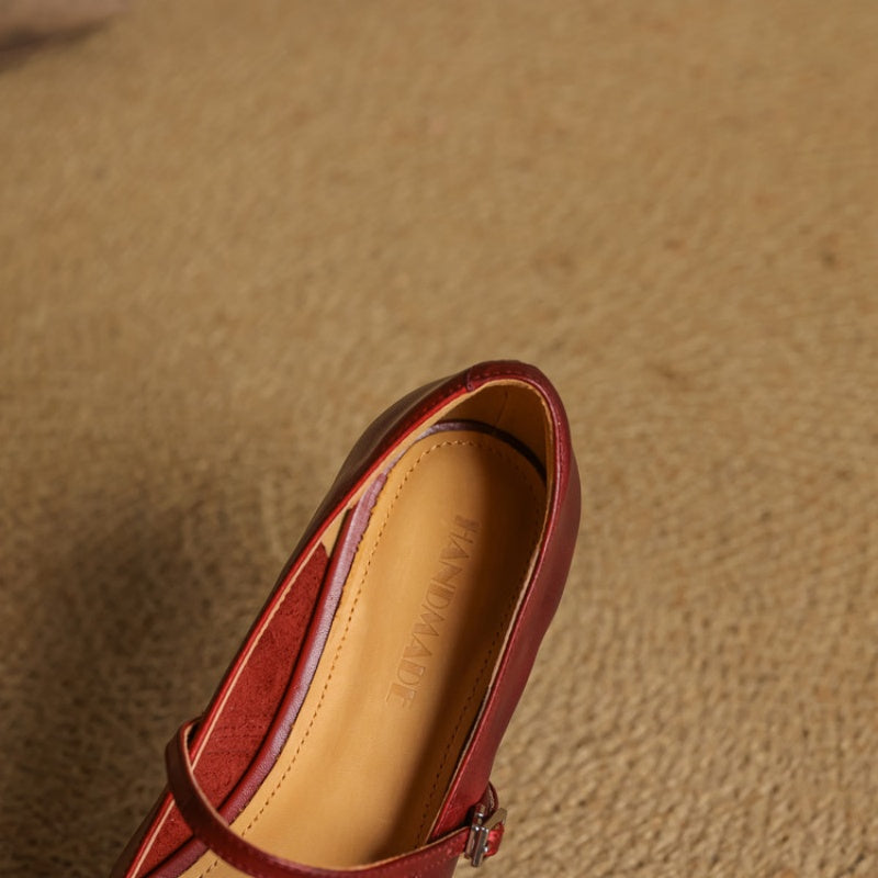 Verity | Ballerina Mary Jane con Punta Quadrata