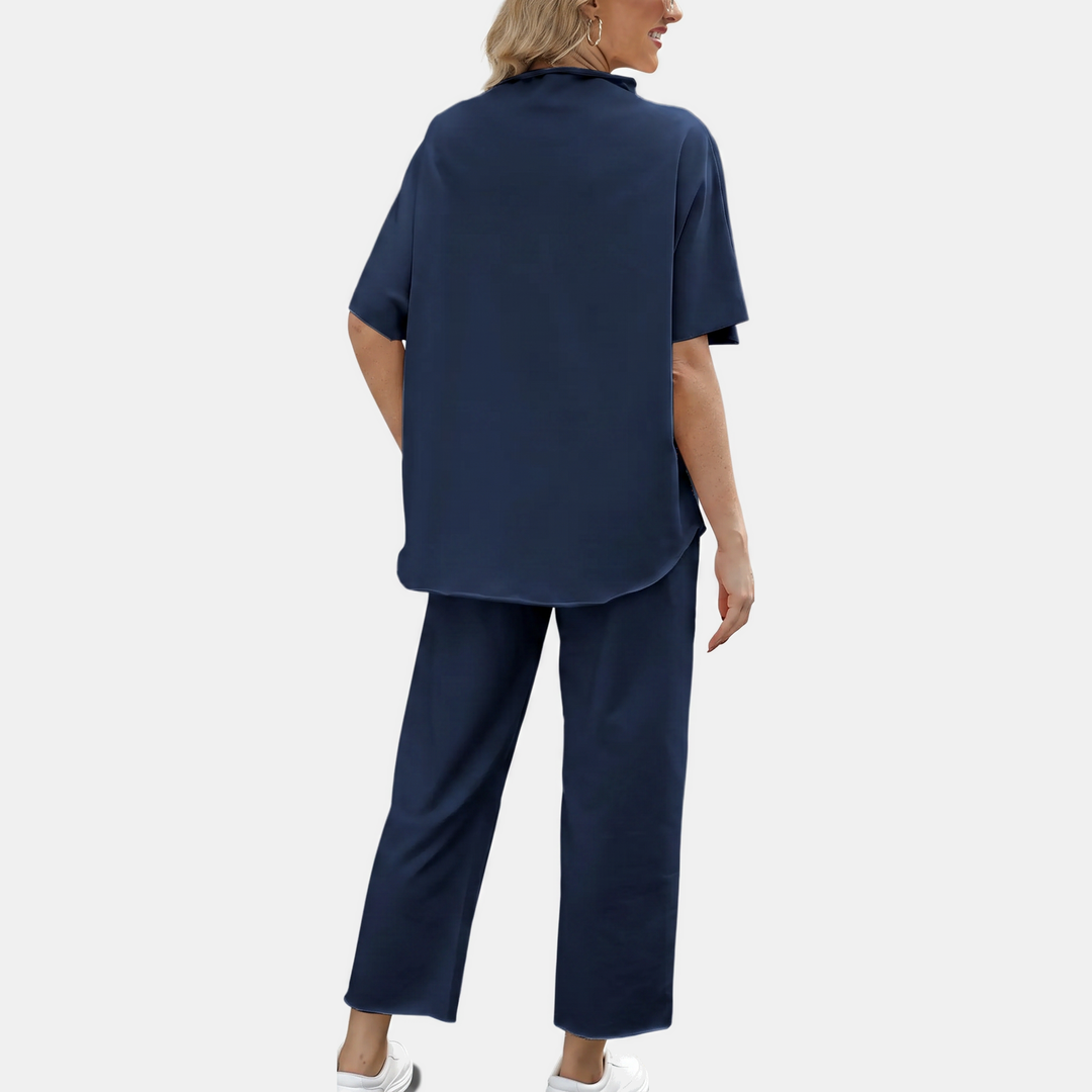 Completo Collo Alto Pantaloni Ampi
