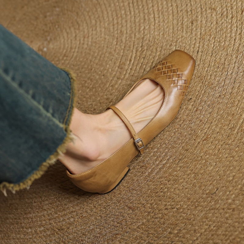 Verity | Ballerina Mary Jane con Punta Quadrata