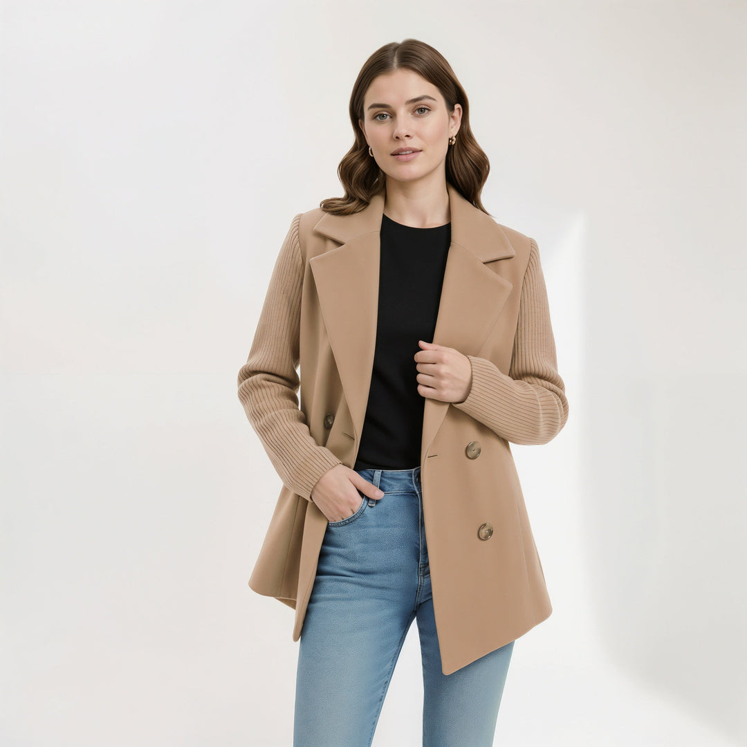 Donatella - Cappotto Blazer Casual - Marrone