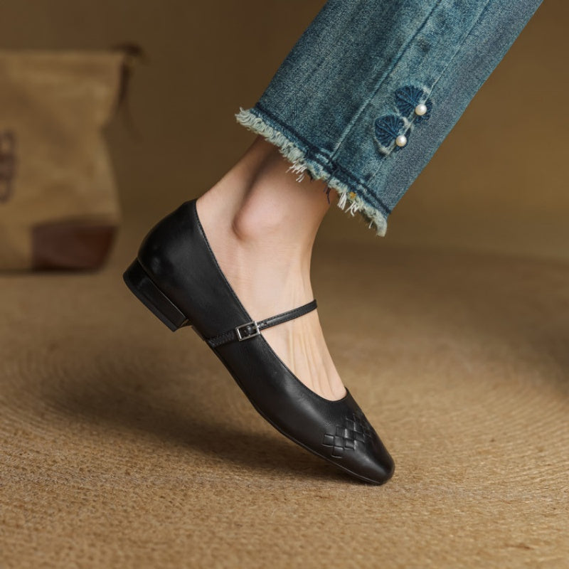Verity | Ballerina Mary Jane con Punta Quadrata