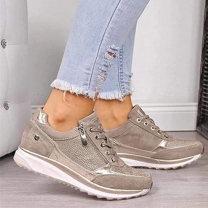 Graziella Sneakers Ortopediche con Zip - Beige