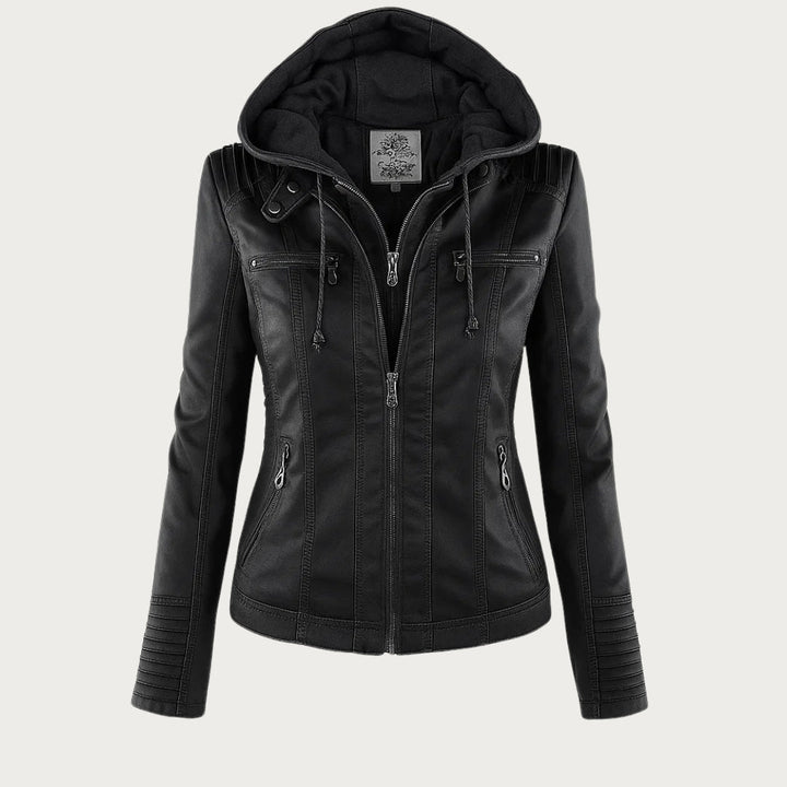Giacca in pelle nera