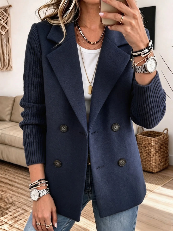 Carla | Blazer Elegante con Maniche in Maglia