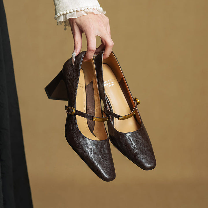 Marleon | Décolleté In Pelle Con Cinturino