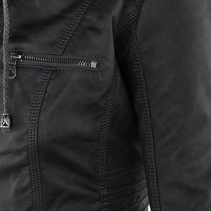 Dettaglio giacca in pelle