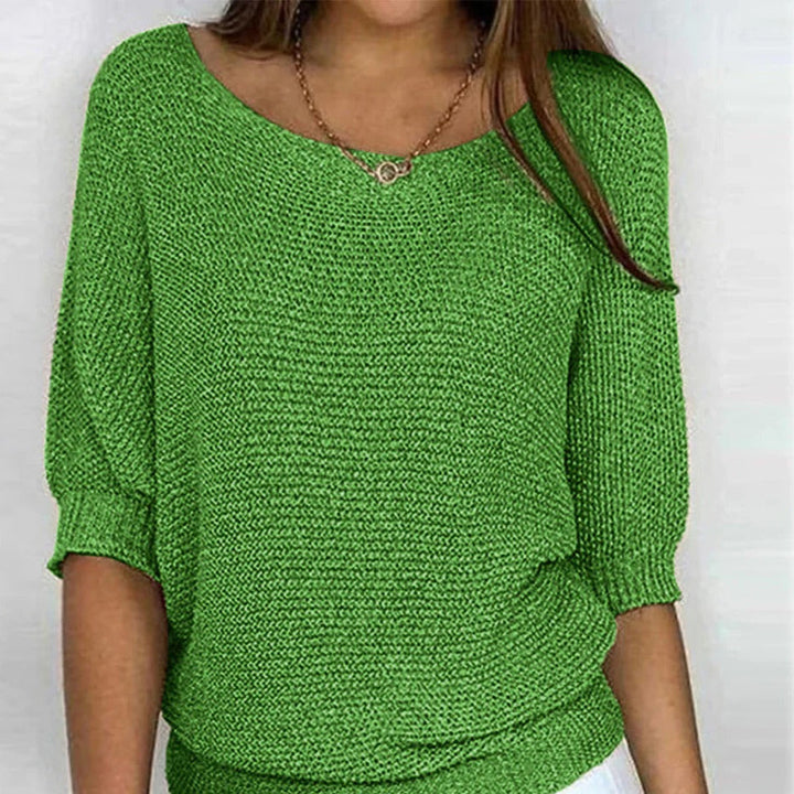 Laura | Top Comodo in Maglia Lavorata - Verde
