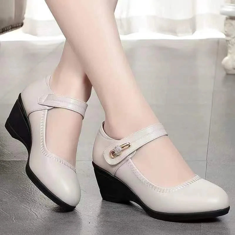 Scarpe con tacco comfort beige