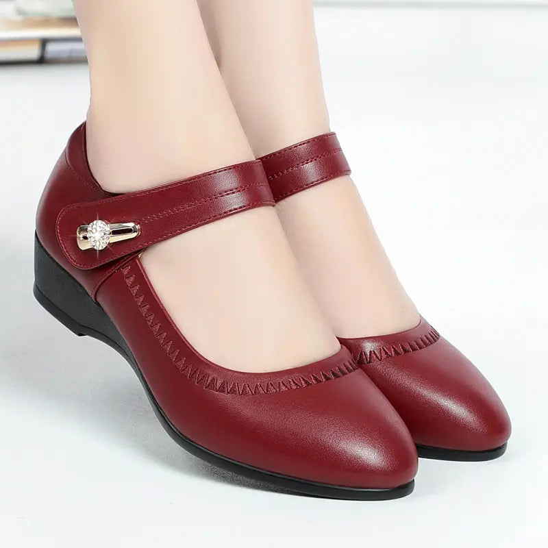 Scarpe con tacco comfort rosse