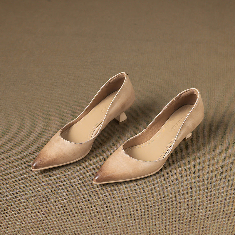 Calenne | Kitten Heel In Pelle