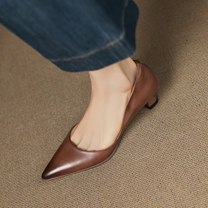 Calenne | Kitten Heel In Pelle
