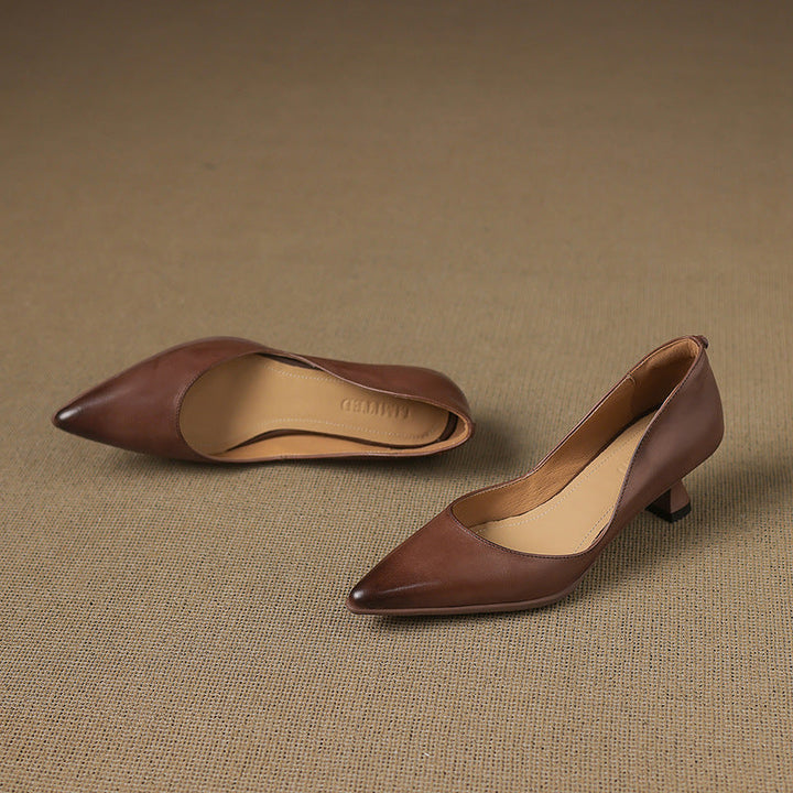 Calenne | Kitten Heel In Pelle