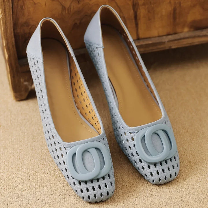 Opium | Ballerine In Pelle Intrecciata