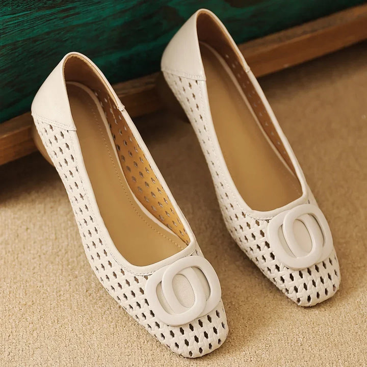 Opium | Ballerine In Pelle Intrecciata
