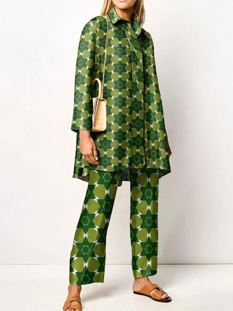 Giulia | Completo Due Pezzi Vintage Elegante - Verde 2