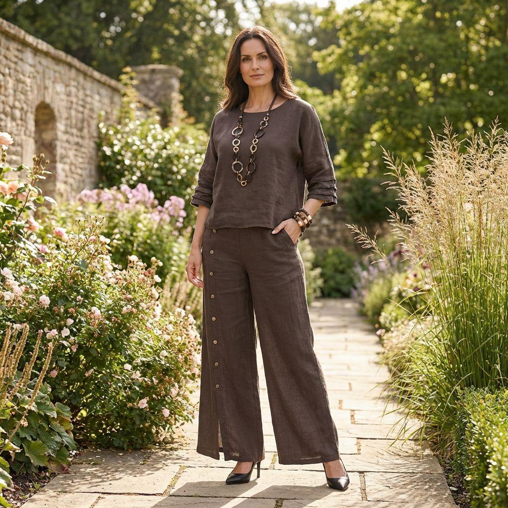 Completo Top e Pantaloni Palazzo