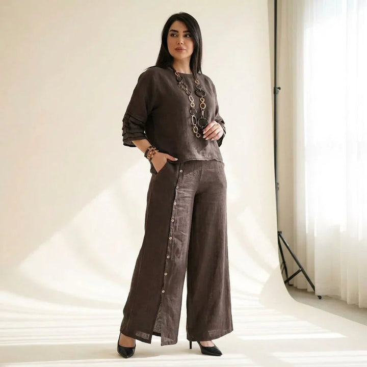 Completo Top e Pantaloni Palazzo