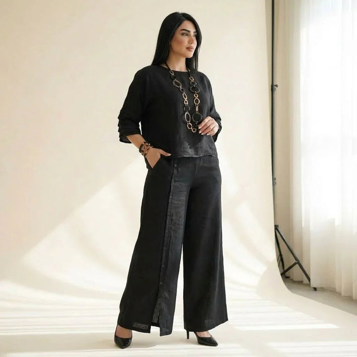 Completo Top e Pantaloni Palazzo