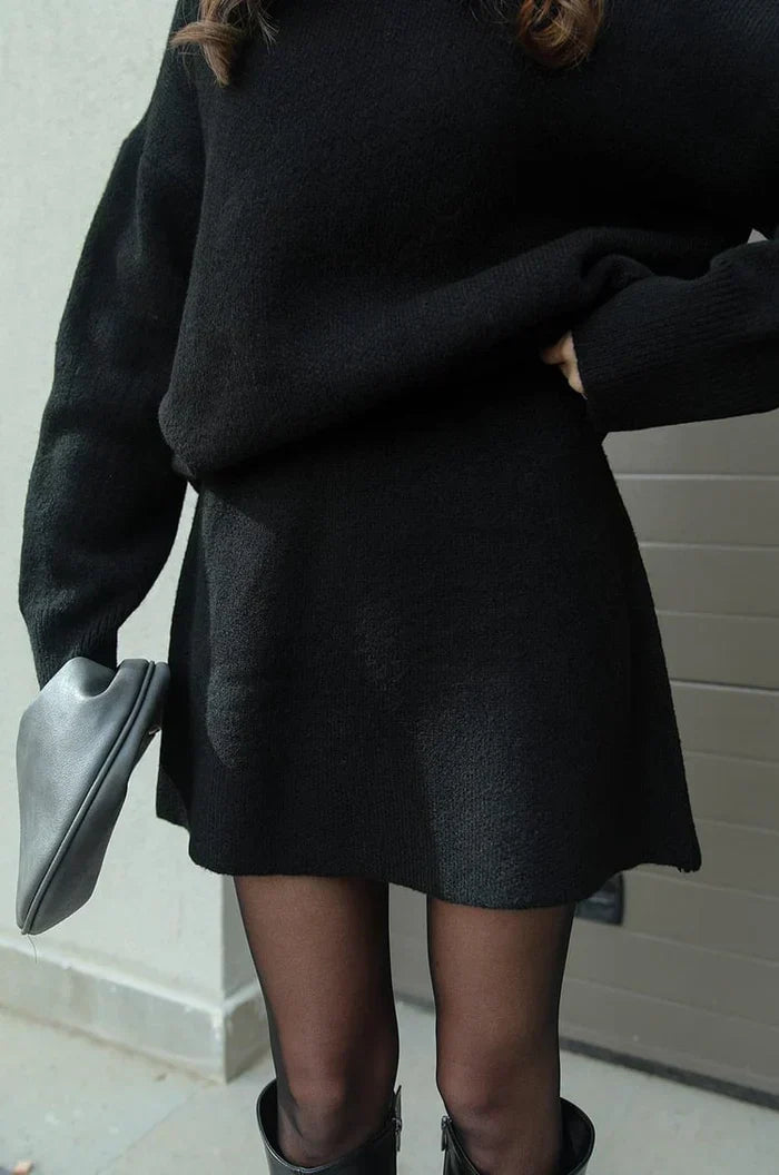 Completo morbido in maglia Nero
