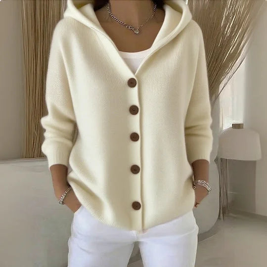 Cardigan Comodo a Maniche Lunghe - Beige
