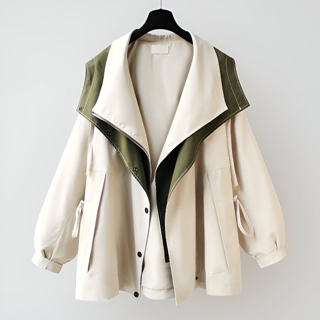 Giacca a vento doppio strato beige
