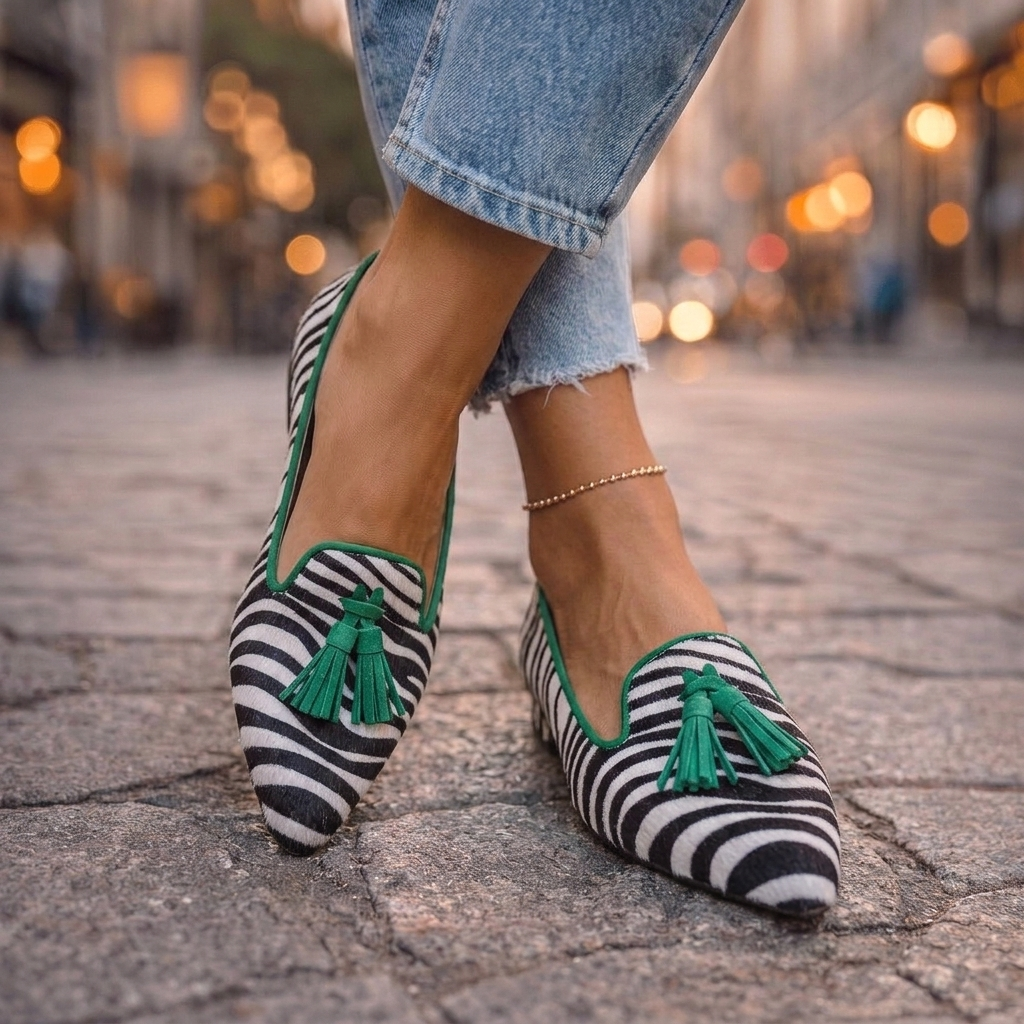 Dalia | Mocassini Con Nappe E Stampa Animalier