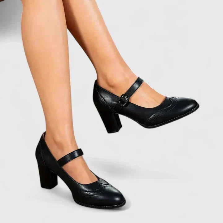 Beatrice | Scarpe Mary Jane con Tacco a Blocco