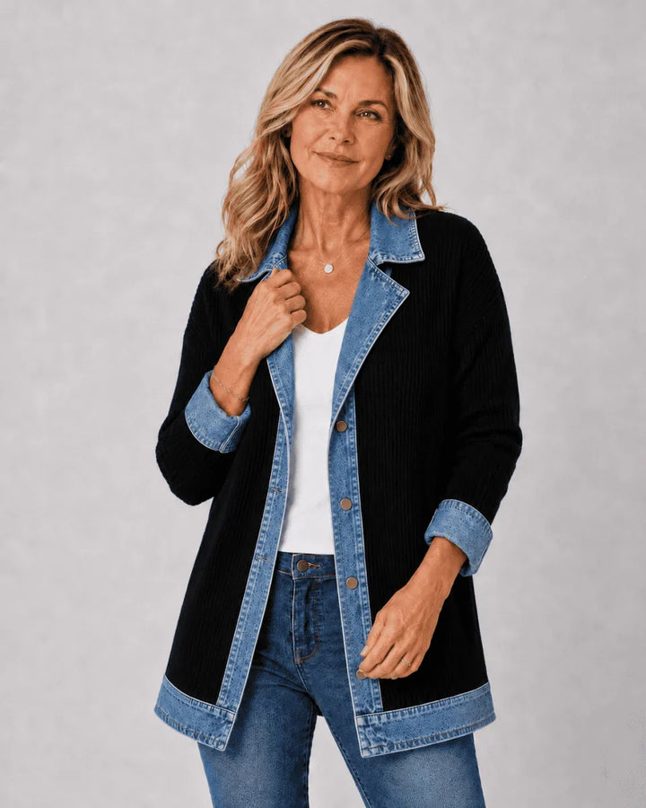 Giacca di jeans comoda nera