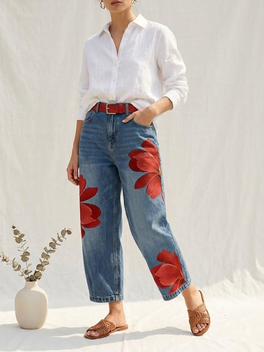 Sophia | Pantaloni Eleganti A Fiori