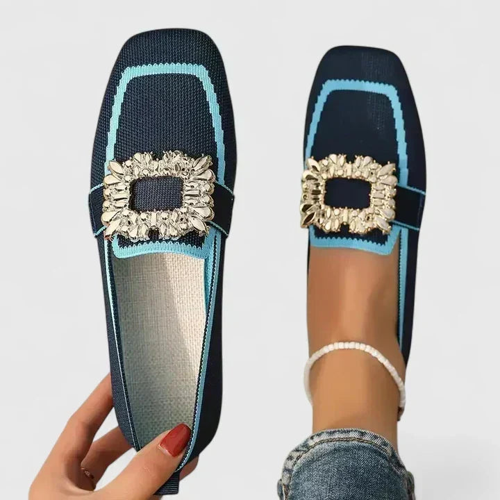 Rosa | Mocassini Comodi - Blu navy