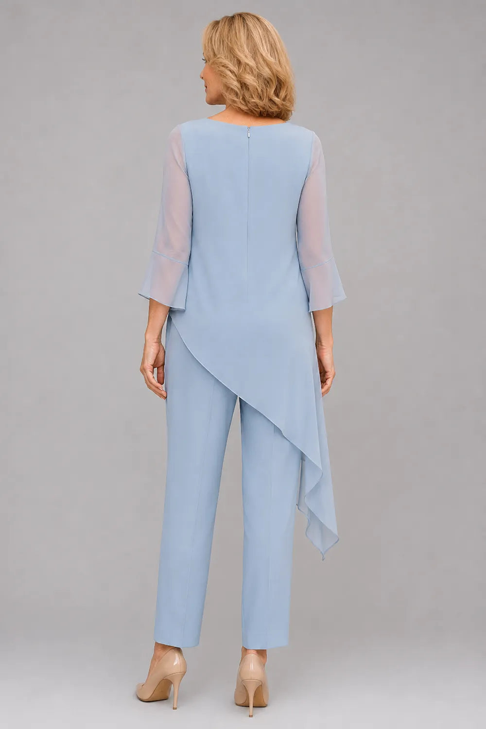 Completo Con Pantaloni Fluido In Chiffon Da Invitata A Un Matrimonio