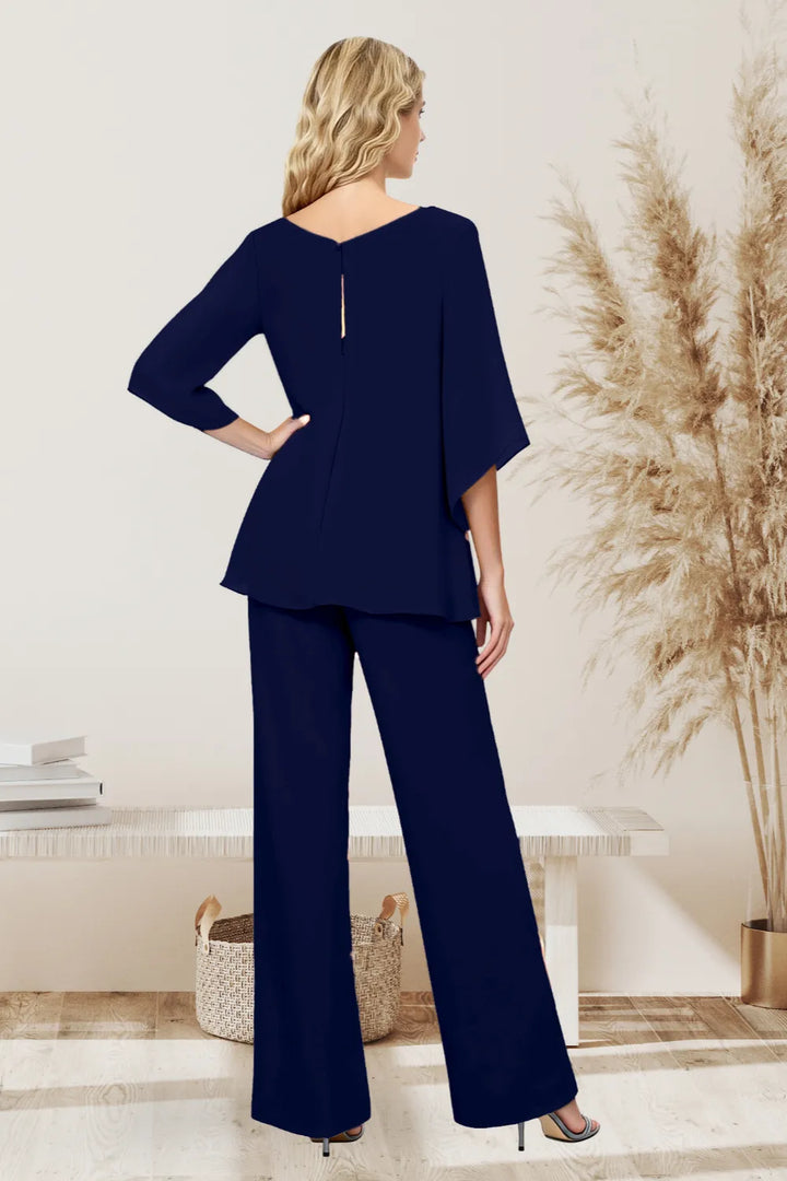 Raffinato Completo Elegante Con Pantaloni Dalla Vestibilità Morbida