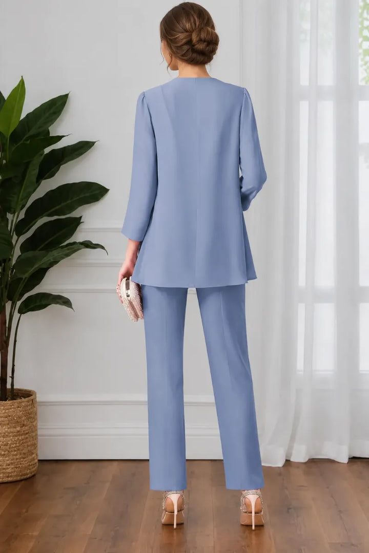 Elegante Completo Formale In Tre Pezzi Con Pantaloni