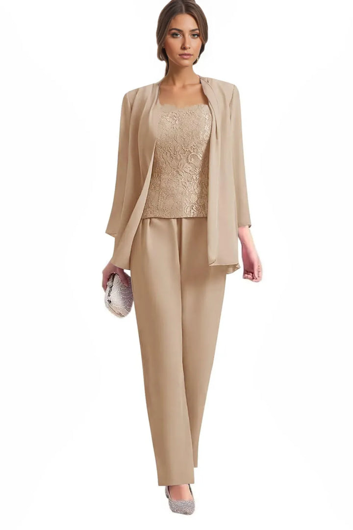 Elegante Completo Formale In Tre Pezzi Con Pantaloni