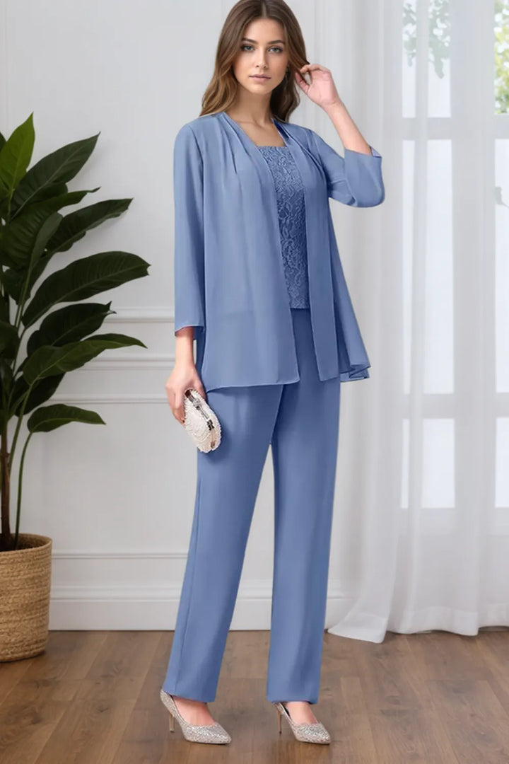 Elegante Completo Formale In Tre Pezzi Con Pantaloni