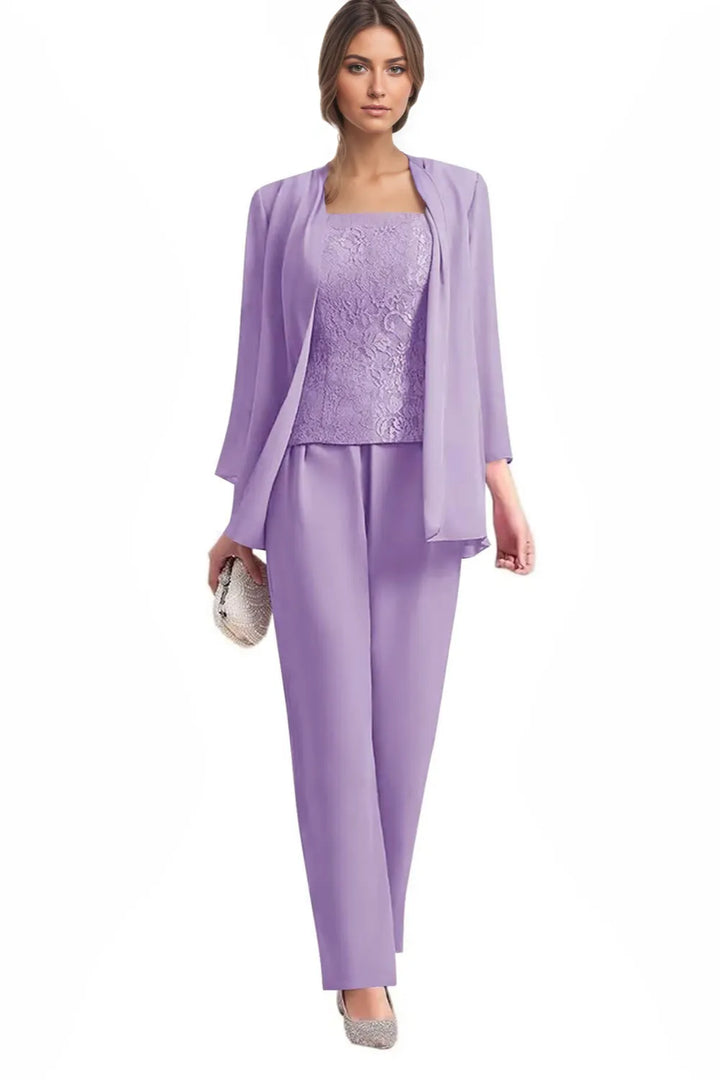 Elegante Completo Formale In Tre Pezzi Con Pantaloni