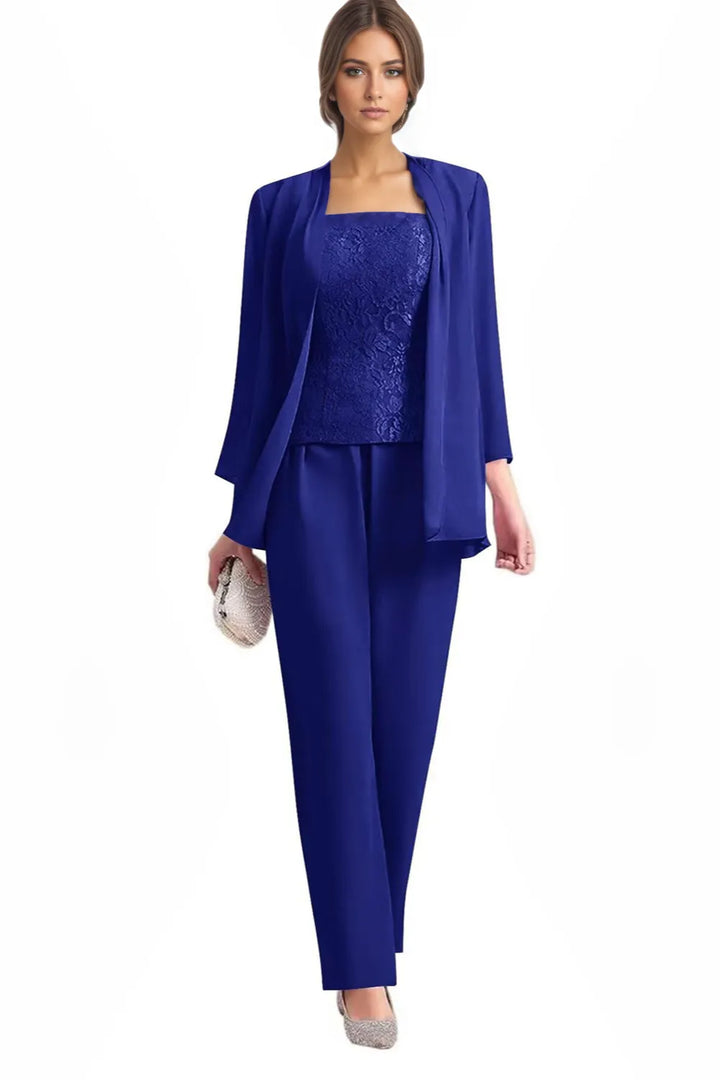 Elegante Completo Formale In Tre Pezzi Con Pantaloni