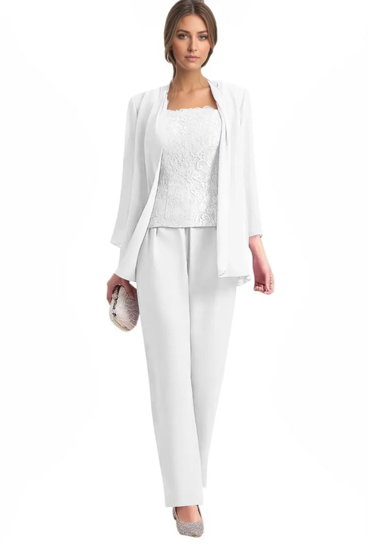 Elegante Completo Formale In Tre Pezzi Con Pantaloni