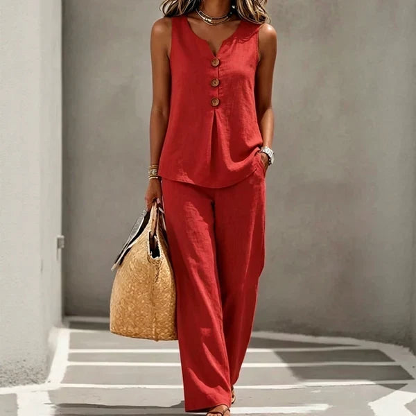 Ornella | Completo Due Pezzi Comodo - Rosso